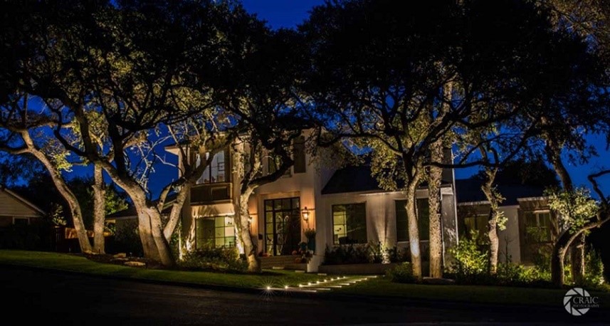 Landscape lighting in Houston